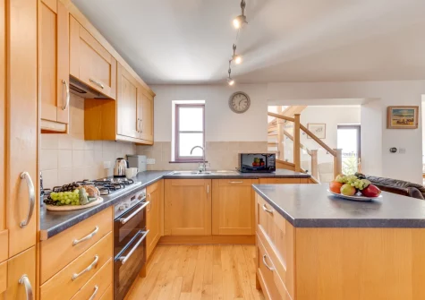The kitchen at The Anchorage, Falmouth