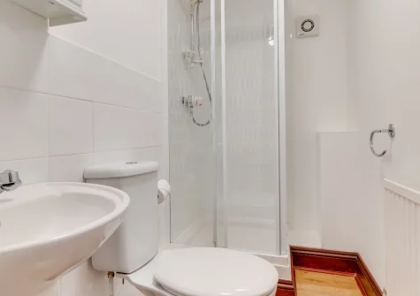 The shower room at The Anchorage, Falmouth
