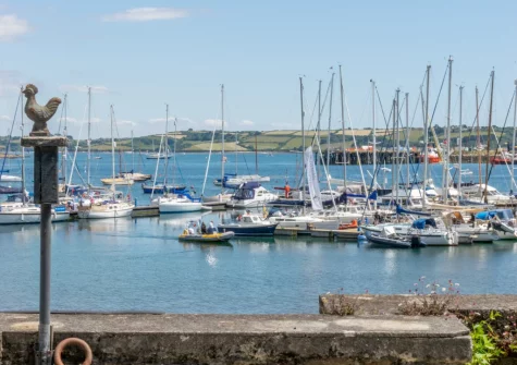The view from the courtyard, alfresco dining & outdoor sitting area at The Anchorage, Falmouth