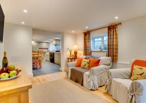 The cozy snug at The Ancient Cottage, Looe