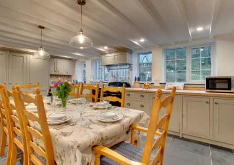 The kitchen & dining area at The Ancient Cottage, Looe