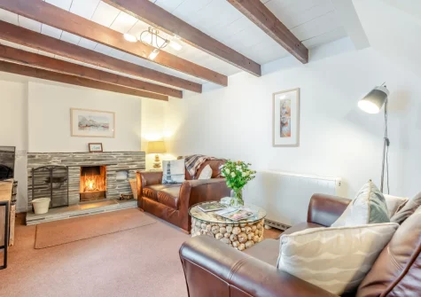 The living room at The Aviaries, St Teath