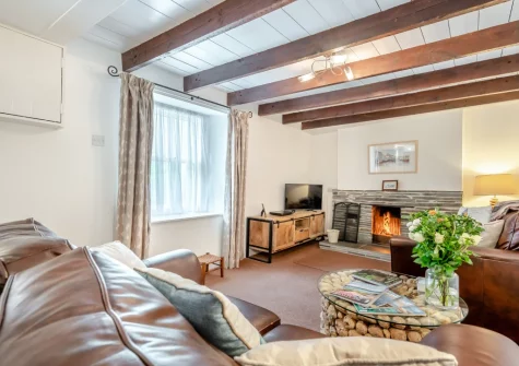 The living room at The Aviaries, St Teath