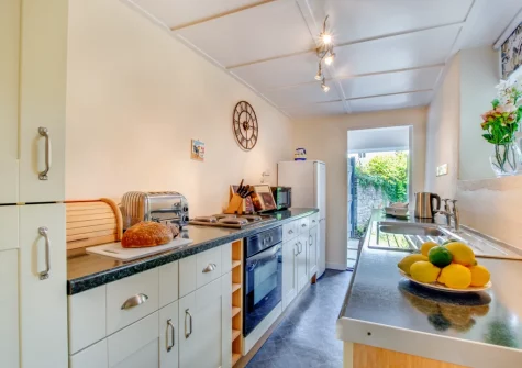 The kitchen at The Aviaries, St Teath