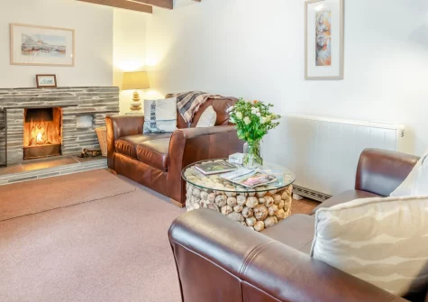 The Aviaries, St Teath is a charming character cottage nestled in peaceful North Cornwall countryside, featuring exposed beams, a cosy wood burner, a two-level garden with courtyard terrace, and easy access to legendary Tintagel & beautiful beaches.