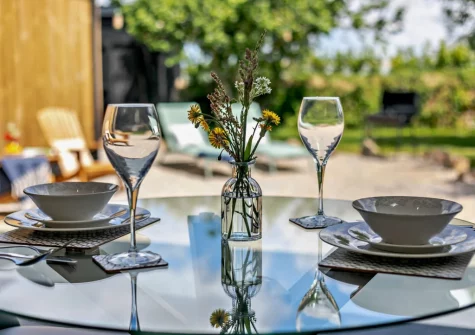 The dining area at The Barn at Manor Meadows, Radnor