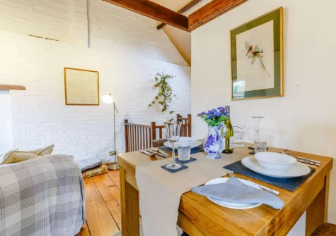The dining area at The Barn, Hittisleigh