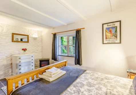 The bedroom at The Barn, Hittisleigh