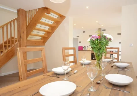 The dining area at The Barn, Moules Farm, Berrynarbor