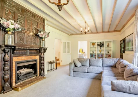 The living room at The Barton, Martinhoe