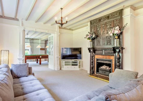 The living room at The Barton, Martinhoe