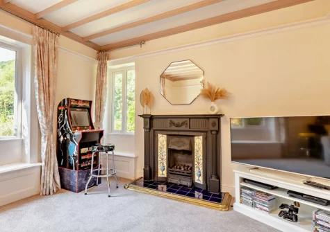 The games room at The Barton, Martinhoe