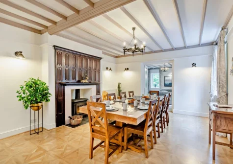 The dining room at The Barton, Martinhoe