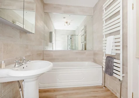 The bathroom at The Barton, Martinhoe