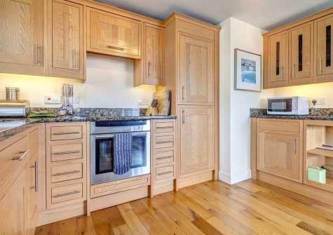 The open-plan kitchen at The Bay, Bigbury-on-Sea