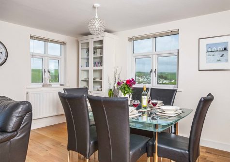 The open-plan dining area at The Bay, Bigbury-on-Sea