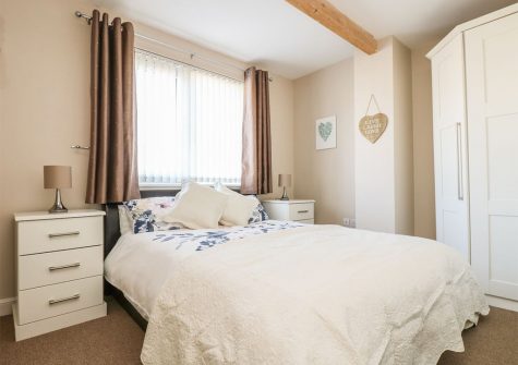 The bedroom at The Beach Hut, Ayr