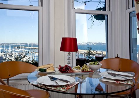 The dining area at The Beacon at Harbour Lights, Brixham