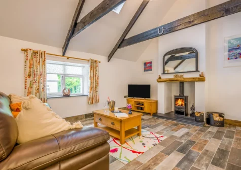The living area at The Bearoak Shippon, Michaelstow