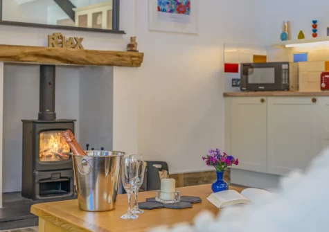 The living area at The Bearoak Shippon, Michaelstow