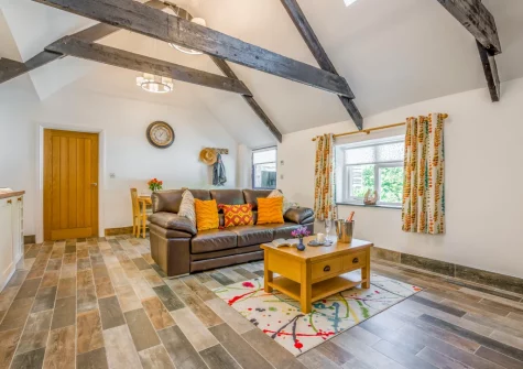 The living area at The Bearoak Shippon, Michaelstow
