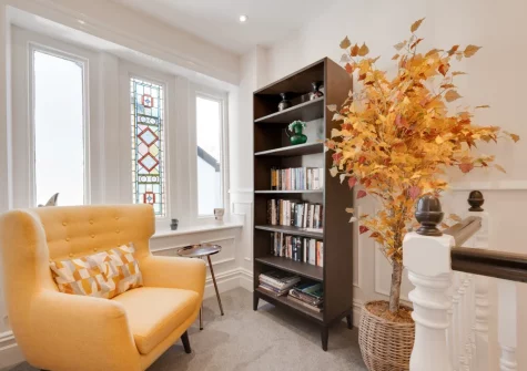 The hallway sitting area at The Belvedere, Beer