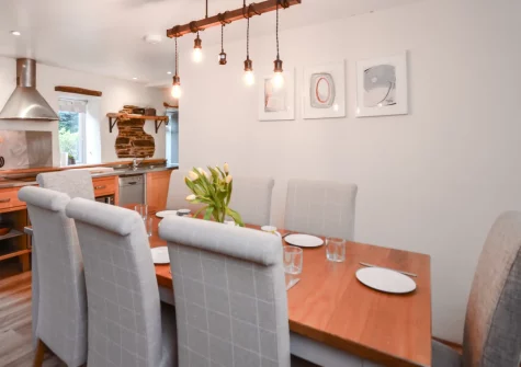 The dining area at The Big Barn at Well Cottage, Jacobstow