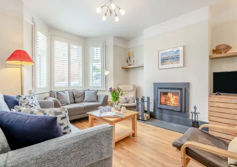 The living room at The Blue House, 18 Glynn Road, Padstow