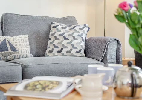 The living room at The Blue House, 18 Glynn Road, Padstow