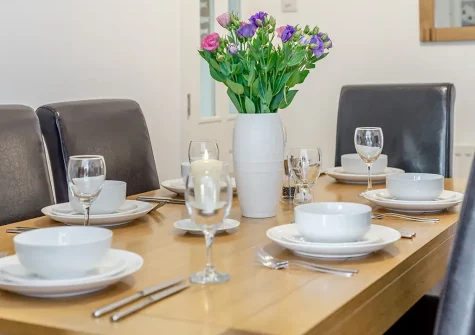 The dining room at The Blue House, 18 Glynn Road, Padstow