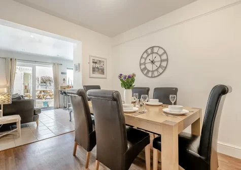 The dining room at The Blue House, 18 Glynn Road, Padstow