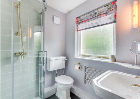 The shower room at The Blue House, Penzance