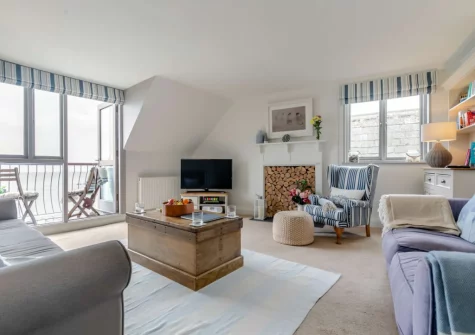 The living room at The Bolt Hole at Admiralty Court, Looe