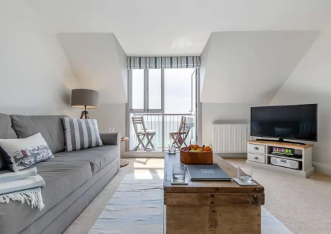 The living room at The Bolt Hole at Admiralty Court, Looe