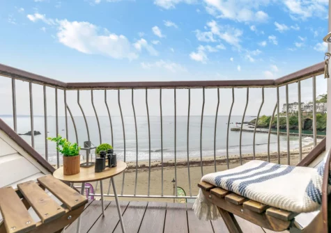 The balcony & outdoor sitting area at The Bolt Hole at Admiralty Court, Looe
