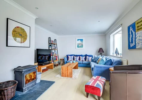 The living room at The Bower, Trevone