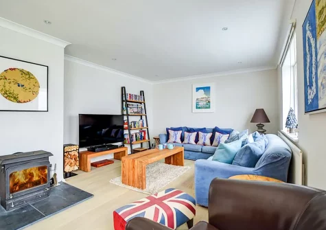 The living room at The Bower, Trevone