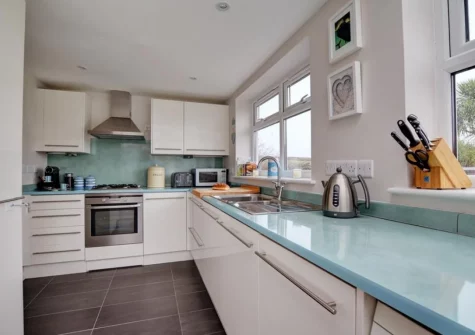 The kitchen at The Bower, Trevone