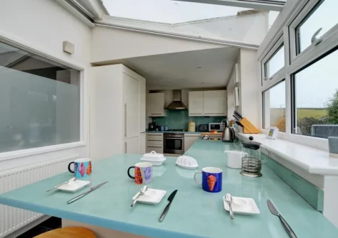 The kitchen at The Bower, Trevone