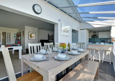 The dining area at The Bower, Trevone