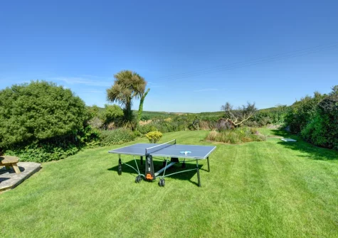 The arge enclosed garden at The Bower, Trevone