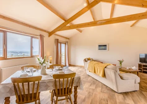 The dining area at The Cabin, Bideford