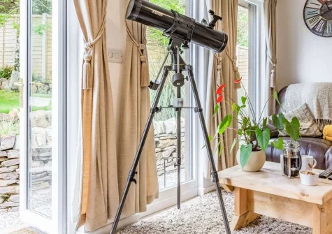 The Cabin Retreat, Luxulyan is a romantic boutique lodge for two, featuring a luxurious private hot tub and welcoming fire pit, nestled in Cornwall's enchanting countryside. Perfect for couples seeking memorable starry evenings and intimate escapes.