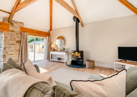 The living area at The Cart House, Burnthouse