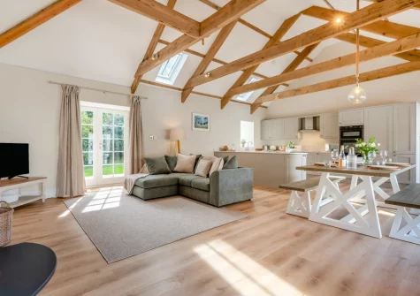 The living area at The Cart House, Burnthouse