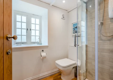 The shower room at The Cart House, Burnthouse