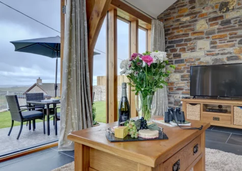 The living area at The Cart Linhay, Landkey