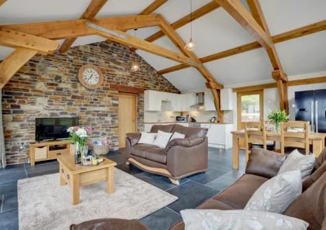 The living area at The Cart Linhay, Landkey