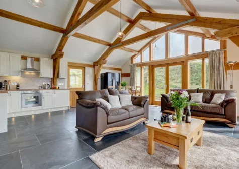 The living area & kitchen at The Cart Linhay, Landkey