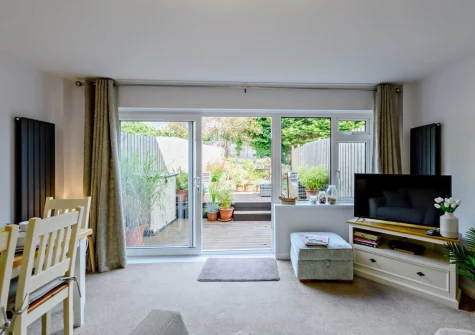 The living area at The Chimes, Brixham